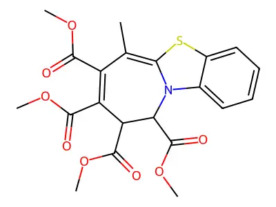 tetramethyl 6-methyl-9,10-dihydroazepino[2,1-b][1,3]benzothiazole-7,8,9,10-tetracarboxylate structure