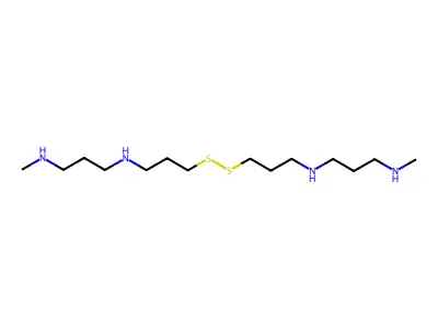 N,N''-(Dithiodi-3,1-propanediyl)bis(N'-methyl-1,3-propanediamine) structure