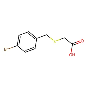 2-{[(4-Bromophenyl)methyl]sulfanyl}acetic acid structure