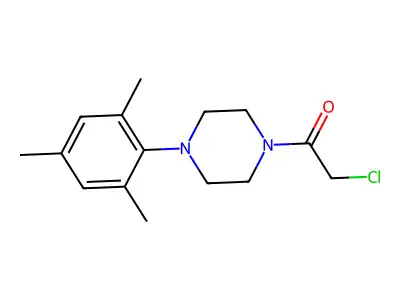 2-Chloro-1-(4-mesitylpiperazin-1-yl)ethanone structure