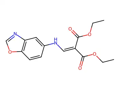 Diethyl 2-((1,3-benzoxazol-5-ylamino)methylene)malonate structure