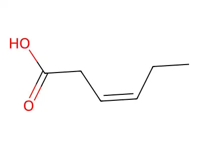 trans-3-Hexenoic acid structure