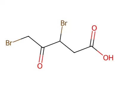 (3R)-3,5-dibromo-4-oxopentanoic acid structure