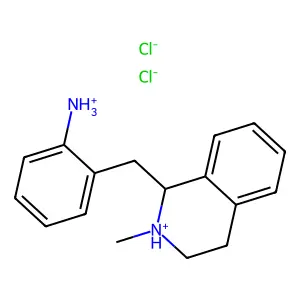 Isoquinoline, 1,2,3,4-tetrahydro-1-(o-aminobenzyl)-2-methyl-, dihydrochloride structure