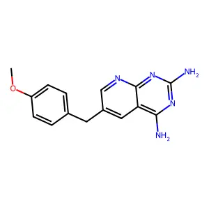 Pyrido(2,3-d)pyrimidine, 2,4-diamino-6-(p-methoxybenzyl)- structure