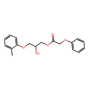 Acetic acid, 2-phenoxy-, 2-hydroxy-3-(2-methylphenoxy)propyl ester structure