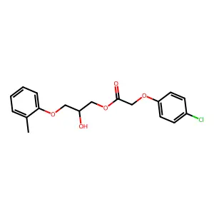 2-Hydroxy-3-(2-methylphenoxy)propyl (4-chlorophenoxy)acetate structure
