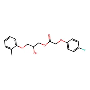 2-Hydroxy-3-(2-methylphenoxy)propyl (4-fluorophenoxy)acetate structure
