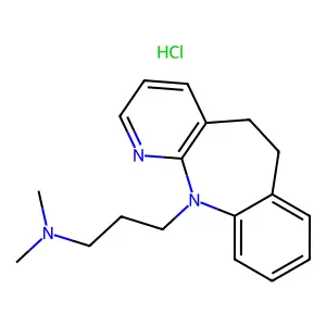 5H-Pyrido(2,3-b)(1)benzazepine, 11-(3-(dimethylamino)propyl)-6,11-dihydro-, monohydrochloride structure