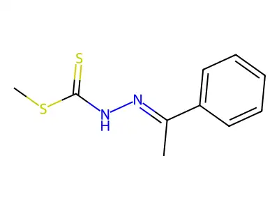 Methyl 2-(1-phenylethylidene)hydrazinecarbodithioate structure