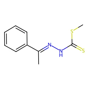 methyl N-[(Z)-1-phenylethylideneamino]carbamodithioate structure