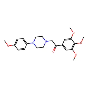 ACETOPHENONE, 2-(4-(p-METHOXYPHENYL)PIPERAZINYL)-3',4',5'-TRIMETHOXY- structure