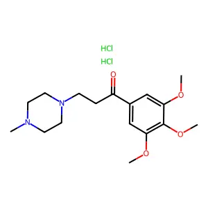 Propiophenone, 3-(4-methylpiperazinyl)-3',4',5'-trimethoxy-, dihydrochloride structure