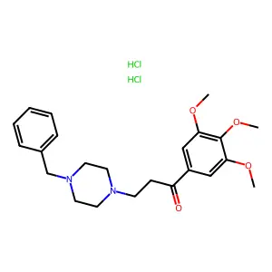 Propiophenone, 3-(4-benzylpiperazinyl)-3',4',5'-trimethoxy-, dihydrochloride structure