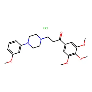1-(m-Methoxyphenyl)-4-(3,4,5-trimethoxybenzoylethyl)piperazine hydrochloride structure