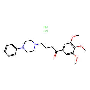 Butyrophenone, 4-(4-phenylpiperazinyl)-3',4',5'-trimethoxy-, dihydrochloride structure
