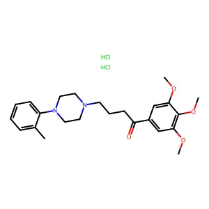 Butyrophenone, 4-(4-(o-tolyl)piperazinyl)-3',4',5'-trimethoxy-, dihydrochloride structure