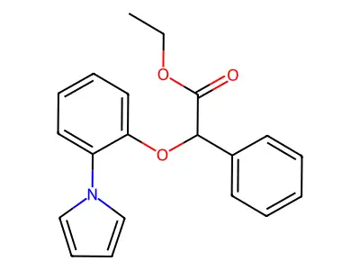 ethyl 2-phenyl-2-[2-(1H-pyrrol-1-yl)phenoxy]acetate structure