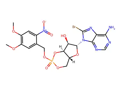 4,5-dimethoxy-2-nitrobenzyl-8-bromo-cAMP structure