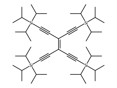 Tetrakis[(triisopropylsilyl)ethynyl]ethene structure