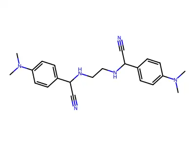 N,N'-Bis(alpha-cyano-4-dimethylaminobenzyl)ethylenediamine structure