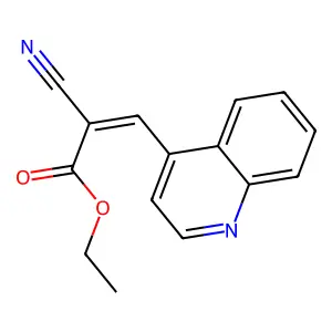 Ethyl 2-cyano-3-quinolin-4-ylacrylate structure