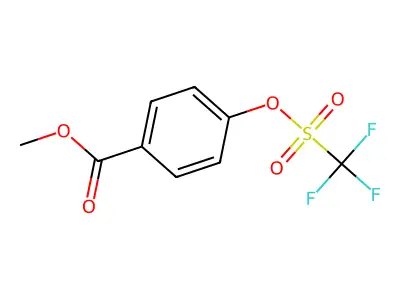 Methyl 4-(((trifluoromethyl)sulfonyl)oxy)benzoate structure