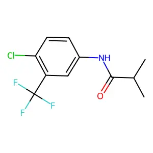 N-[4-chloro-3-(trifluoromethyl)phenyl]-2-methylpropanamide structure