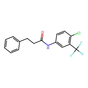 N-[4-chloro-3-(trifluoromethyl)phenyl]-3-phenylpropanamide structure