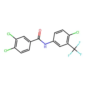 3,4-dichloro-N-[4-chloro-3-(trifluoromethyl)phenyl]benzamide structure