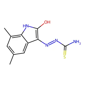 5,7-Dimethylisatin, 3-thiosemicarbazone structure