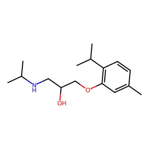 2-Propanol, 1-[(1-methylethyl)amino]-3-[5-methyl-2-(1-methylethyl)phenoxy]- structure