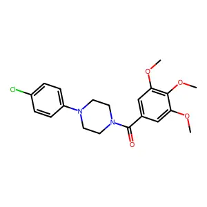 Ketone, 4-(p-chlorophenyl)piperazinyl 3,4,5-trimethoxyphenyl structure