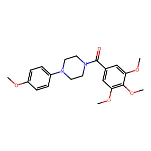 Ketone, 4-(p-methoxyphenyl)piperazinyl 3,4,5-trimethoxyphenyl structure