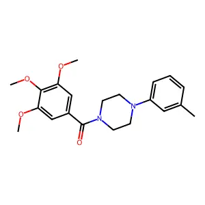 Ketone, 4-(m-tolyl)piperazinyl 3,4,5-trimethoxyphenyl structure