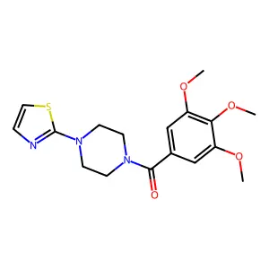 Ketone, 4-(2-thiazolyl)piperazinyl 3,4,5-trimethoxyphenyl structure