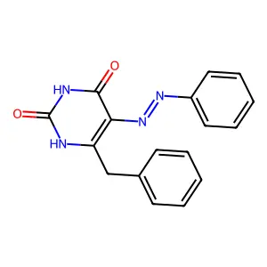 6-benzyl-5-phenyldiazenyl-1H-pyrimidine-2,4-dione structure