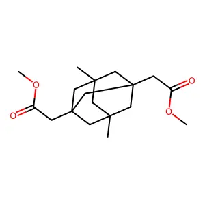 Methyl 2-[3-(2-methoxy-2-oxoethyl)-5,7-dimethyl-1-adamantyl]acetate structure