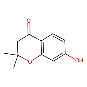 7-hydroxy-2,2-dimethyl-3,4-dihydro-2H-1-benzopyran-4-one structure