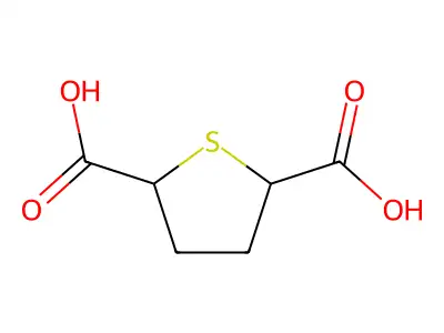 (2S,5R)-thiolane-2,5-dicarboxylic acid structure