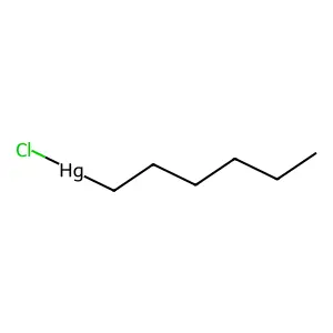 正己基氯化汞 structure