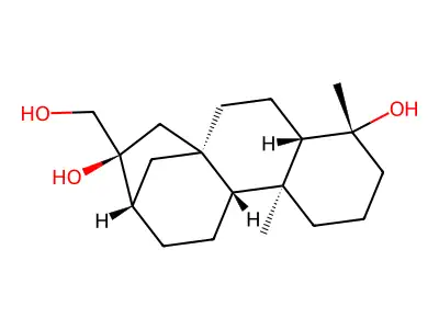 19-Norkaurane-4alpha,16alpha,17-triol structure