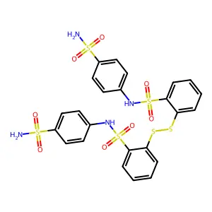 2,2'-Dithiobis(N-(4-sulfamoylphenyl)benzenesulfonamide) structure