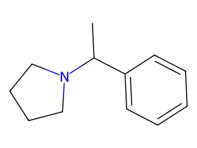 Pyrrolidine, 1-(1-phenylethyl)- structure