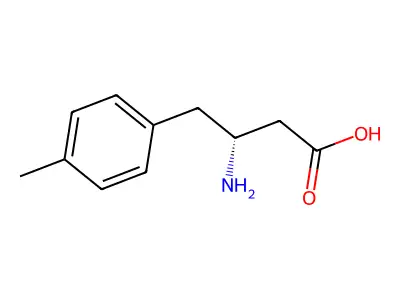 (3R)-3-amino-4-(4-methylphenyl)butanoic acid structure