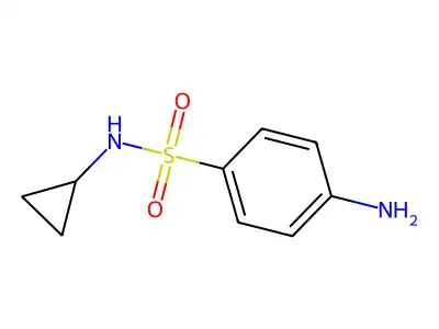 4-amino-N-cyclopropylbenzene-1-sulfonamide structure