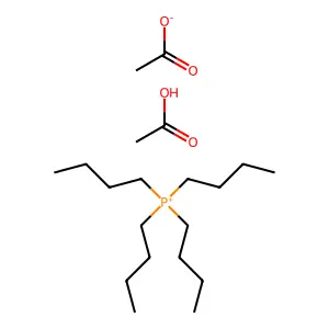 四丁基鏻醋酸盐与醋酸复合物(1:1) structure