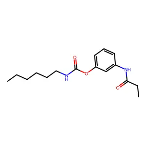 [3-(propanoylamino)phenyl] N-hexylcarbamate structure