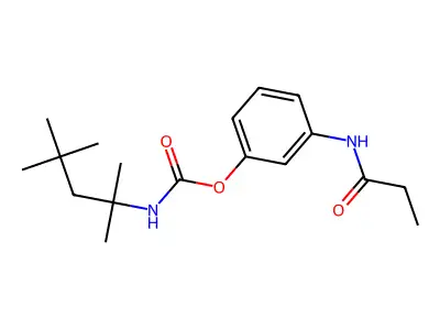 [3-(propanoylamino)phenyl] N-(2,4,4-trimethylpentan-2-yl)carbamate structure