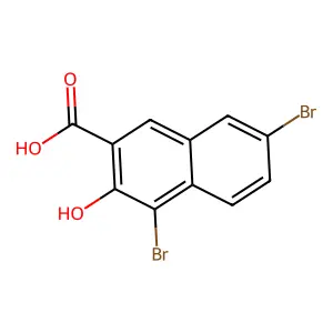 2-Naphthalenecarboxylic acid, 4,7-dibromo-3-hydroxy- structure